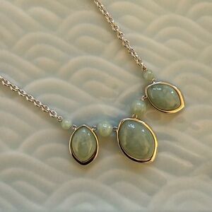 Burmese Jade and Silver Medallion Necklace